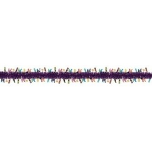 70s Disco Purple Tinsel Garland 70s Disco Purple Tinsel Garland
